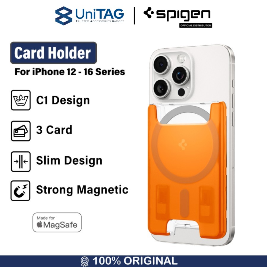 Spigen Card Holder Magsafe Classic C1 Wallet - Tangerine AFA08574