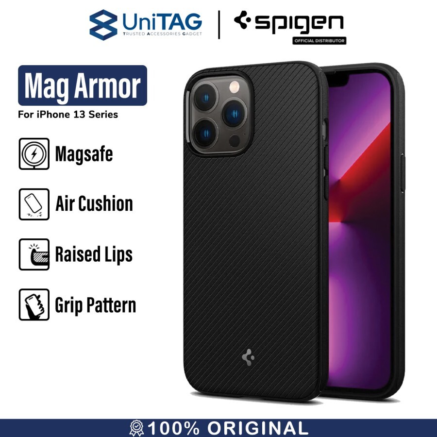 Spigen iPhone 13 Pro Max Case Magsafe Mag Armor - Matte Black ACS03226