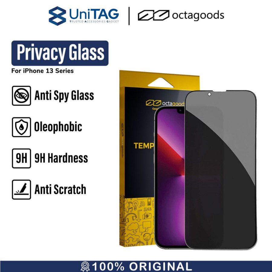 Octagoods iPhone 13 Mini Tempered Glass Privacy 2.5D Full Cover - Privacy PG6447