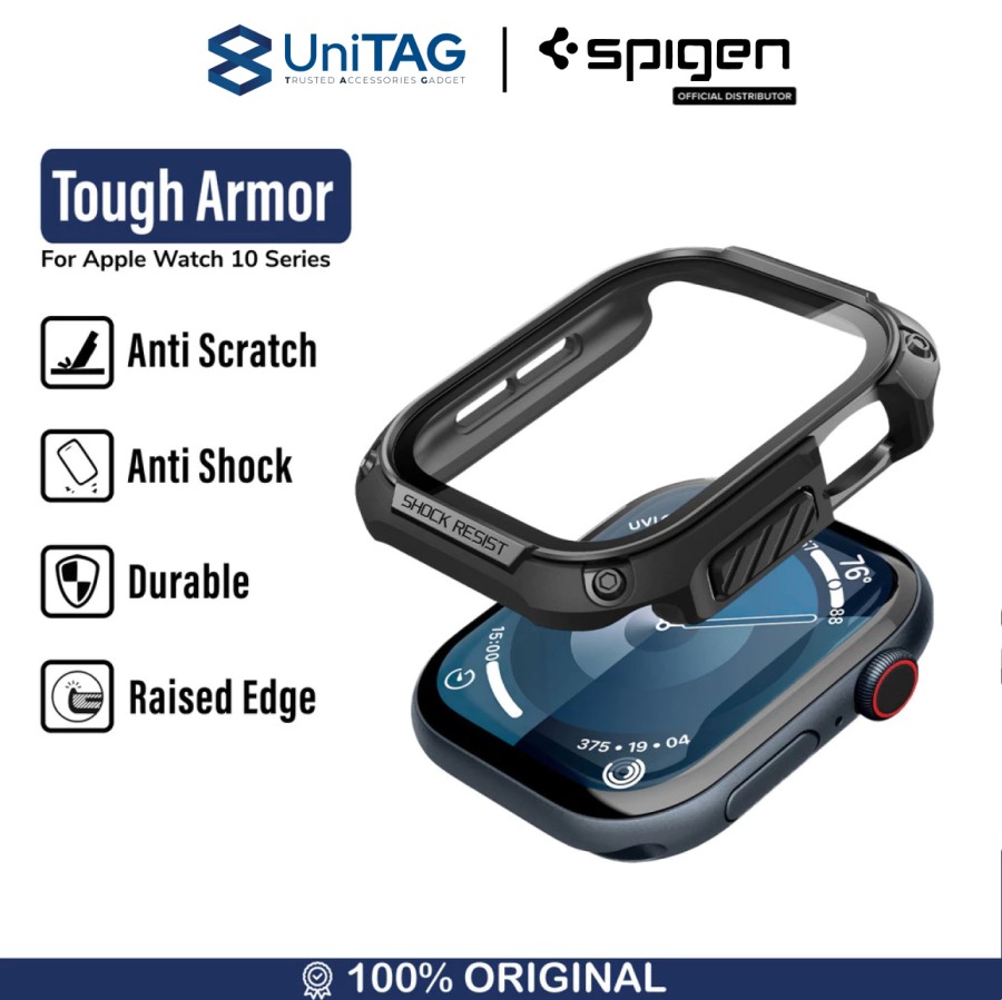 Spigen Apple Watch 10 (46mm) Case Tough Armor - Black ACS08603