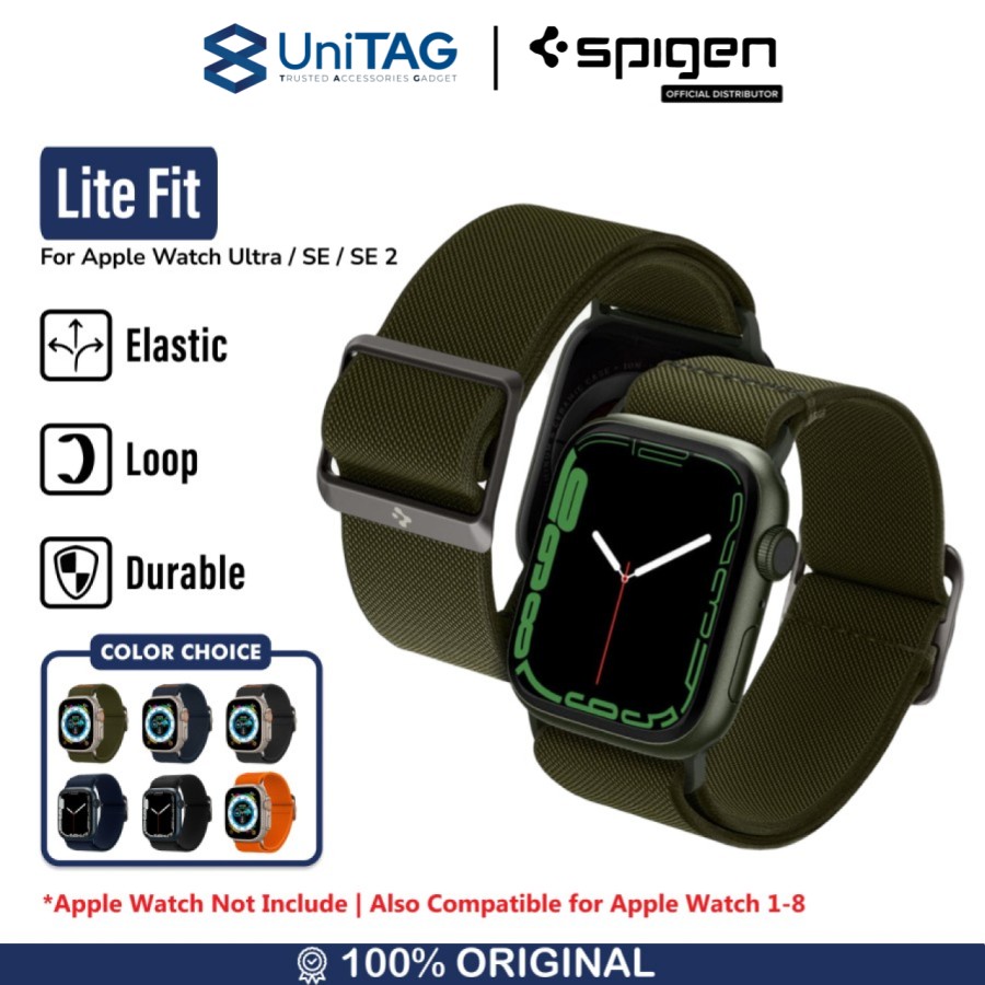Spigen Apple Watch 49mm / 46mm / 45mm / 44mm / 42mm (Series 3 / 2 / 1) Strap Watch Lite Fit - Khaki AMP02288