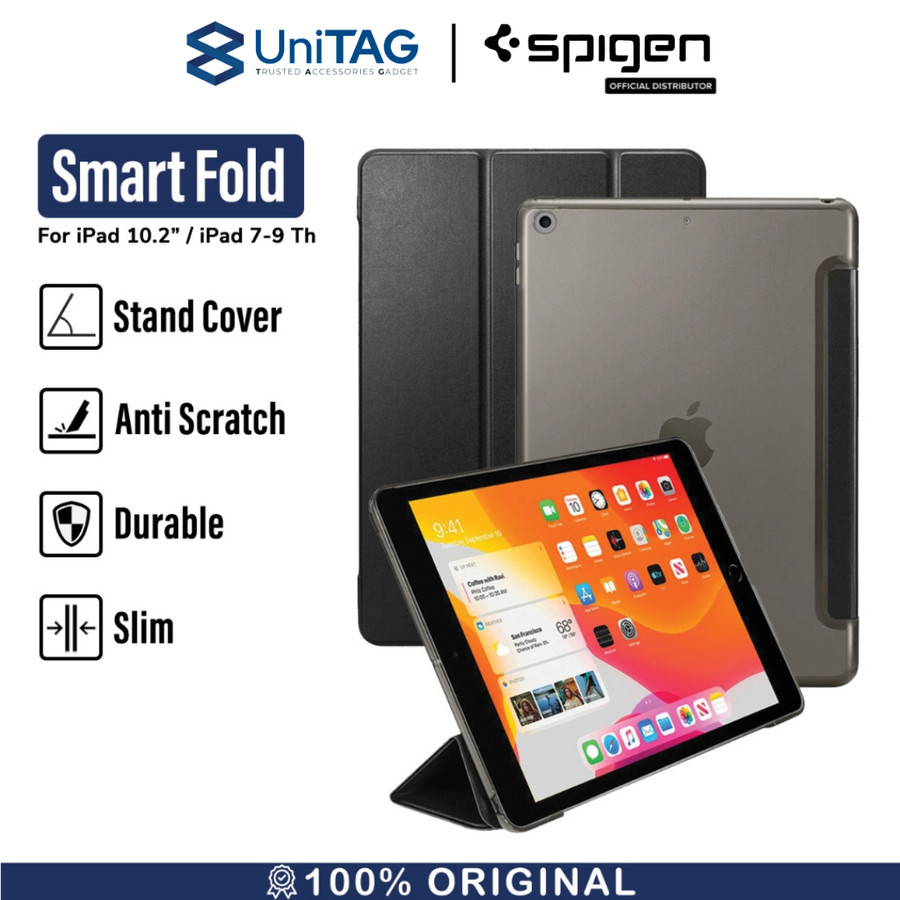 Spigen iPad 10.2" 9 / 8 / 7 Case Flip Cover Smart Fold - Black ACS00373