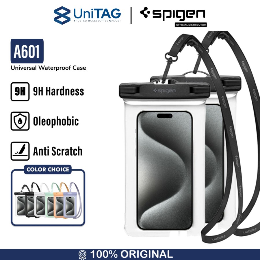 Spigen WaterProof Case 2 Pack Aqua Shield Waterproof Phone Case - Crystal Clear A601 AMP03098