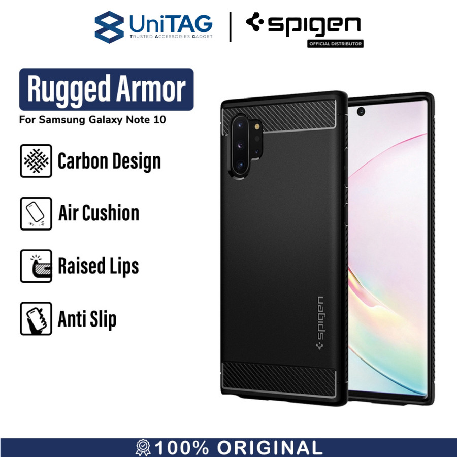 Case Galaxy Note 10 / Lite / 10 Plus Spigen Rugged Armor Carbon Casing