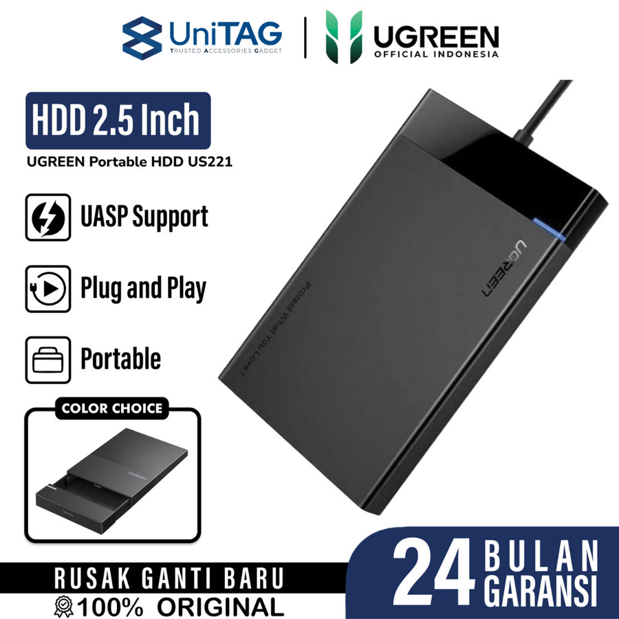 2.5 inch SATA Enclosure UGREEN Hard Drive HDD SSD Storage Caddy Case