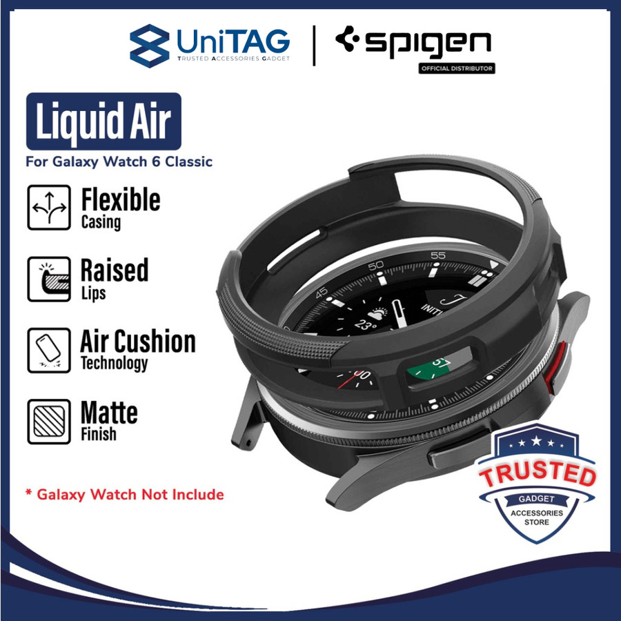 Spigen Galaxy Watch 6 Classic (47mm) Case Liquid Air - Matte Black ACS06394
