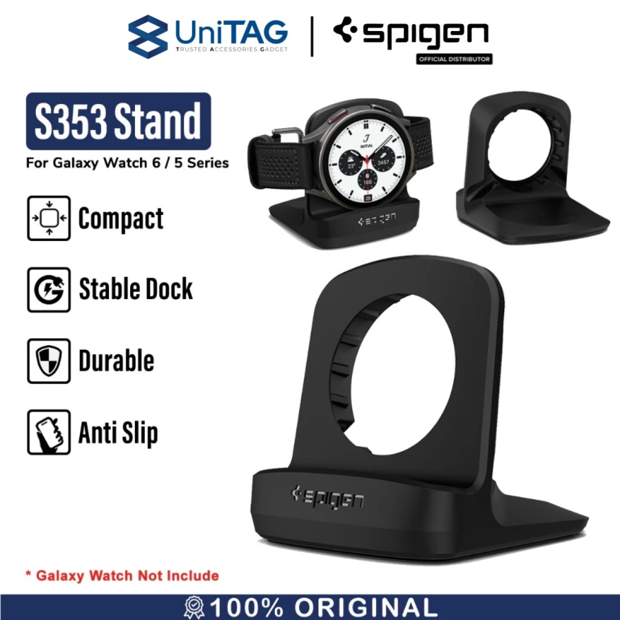 Spigen Galaxy Watch 5 / 6 Series Smartwatch Stand Night Stand S353 - Black AMP05302