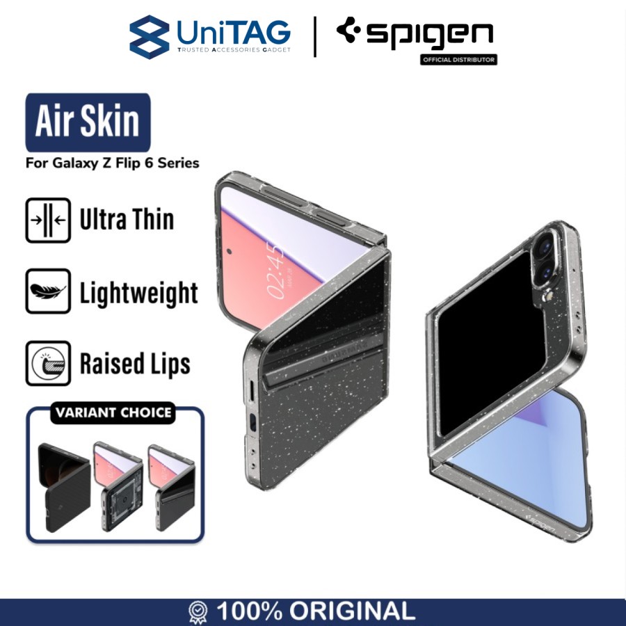 Spigen Galaxy Z Flip 6 Case Air Skin Glitter - Crystal Quartz ACS07838