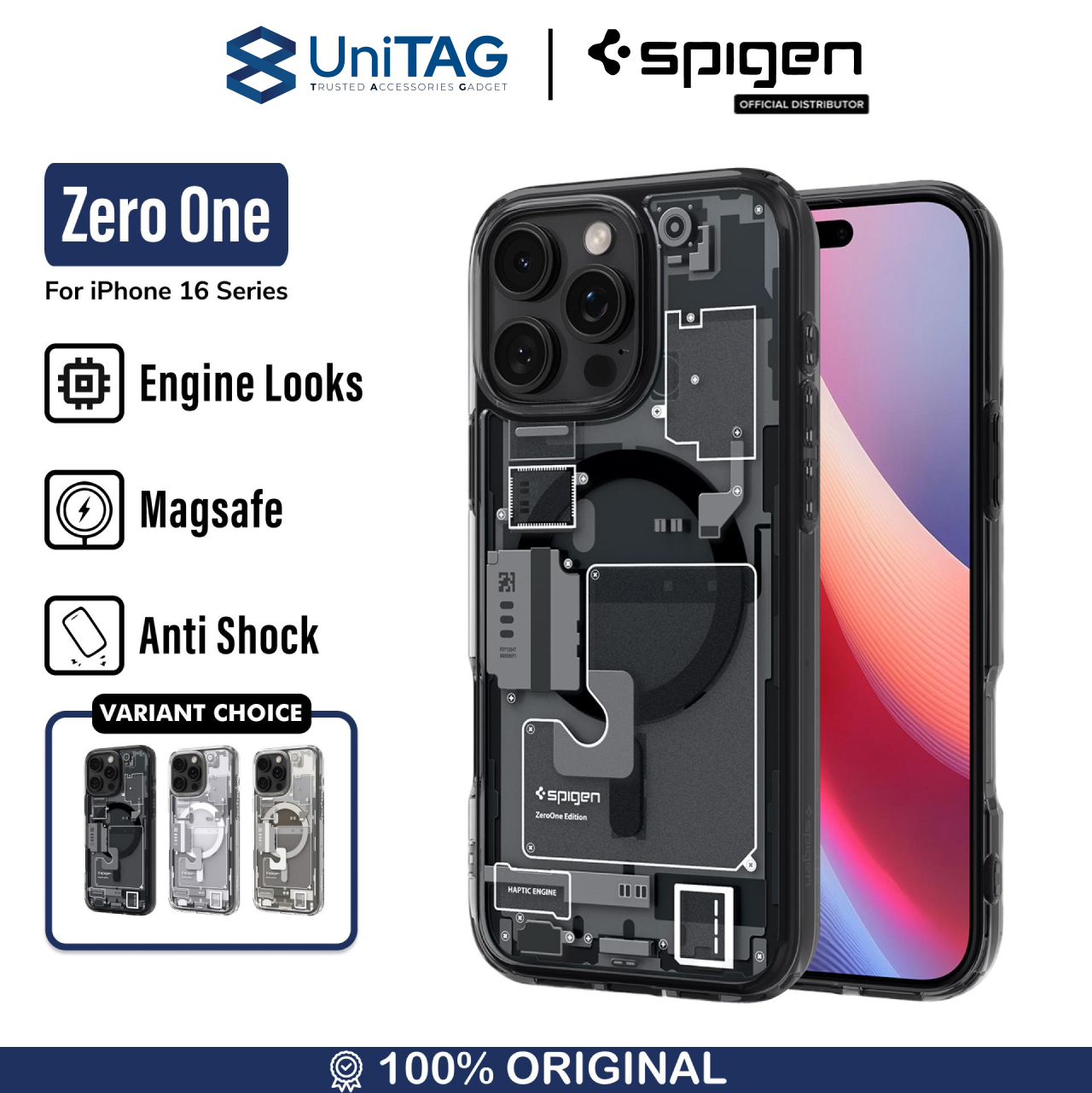 Spigen iPhone 16 Pro Case Magsafe Ultra Hybrid MagFit Zero One - ACS08135