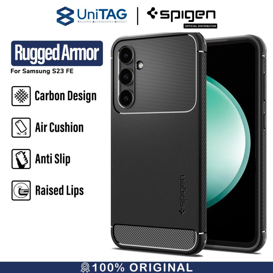 Spigen Galaxy S23 FE Case Rugged Armor - Matte Black ACS06376