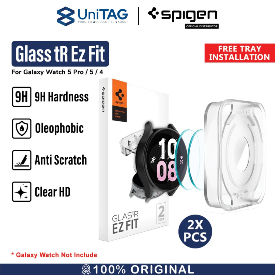 Tempered Glass Galaxy Watch 5 Pro/4 40/44/45mm Spigen GlastR EZ Fit HD