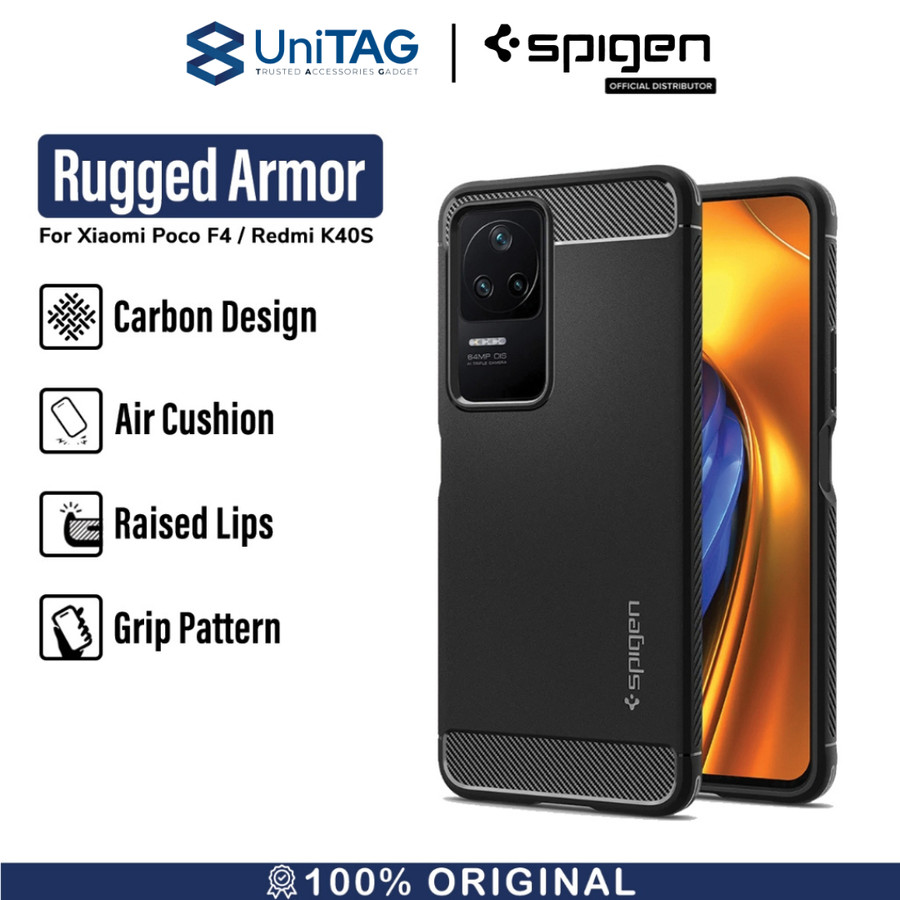 Spigen POCO F4 / Redmi K40S Case Rugged Armor - Matte Black ACS04516