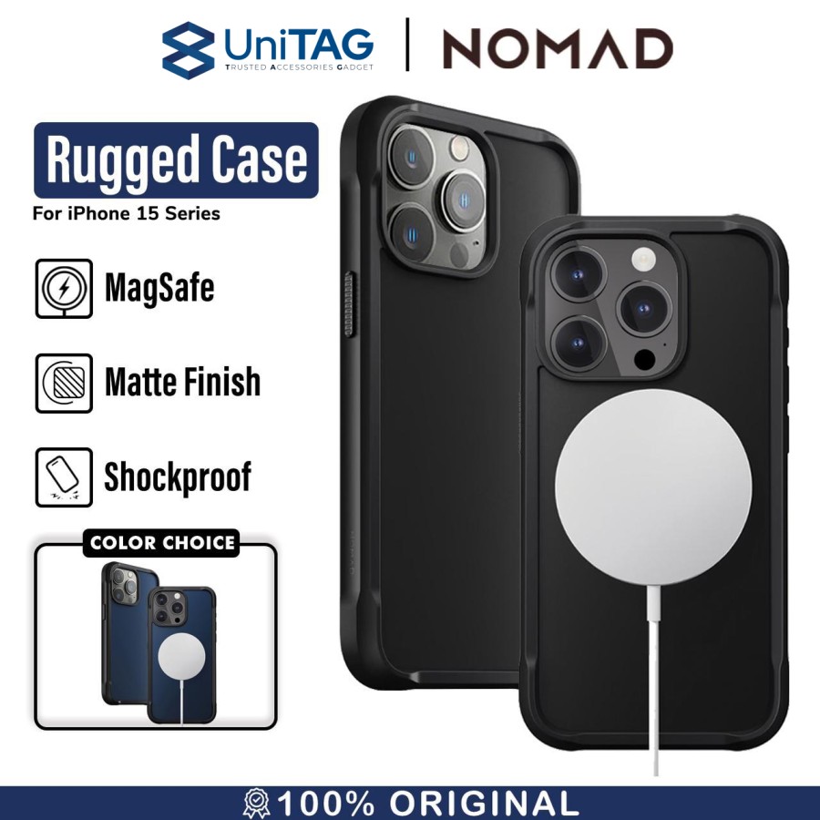 Nomad iPhone 15 Case Rugged Case - Black NM01636885