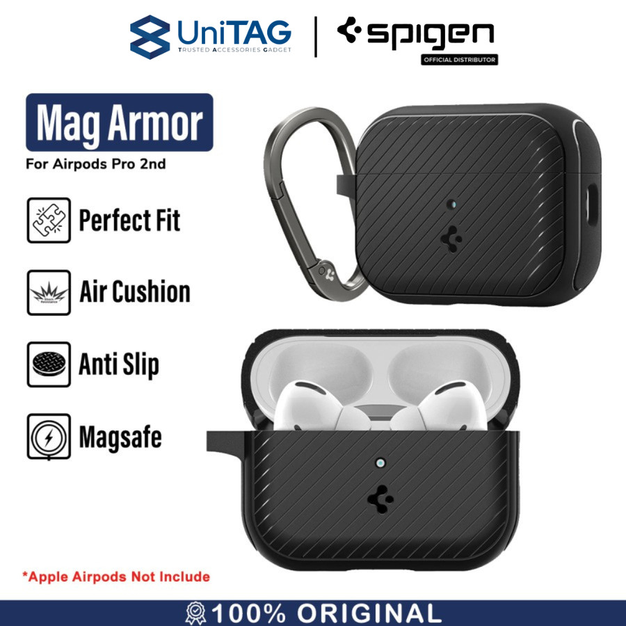 Spigen AirPods Pro 2 Case Magsafe Mag Armor MagFit - Matte Black ACS05484