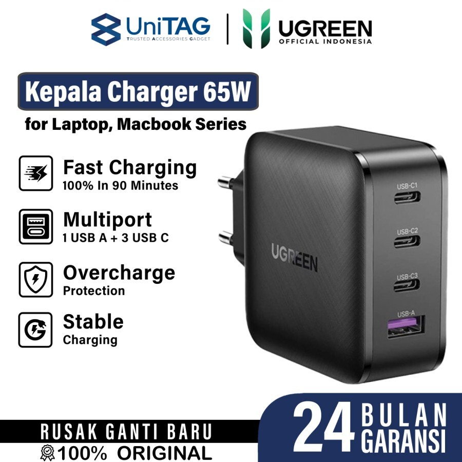 UGREEN Wall Charger 65W 1A 3C GaN - CD224 70774