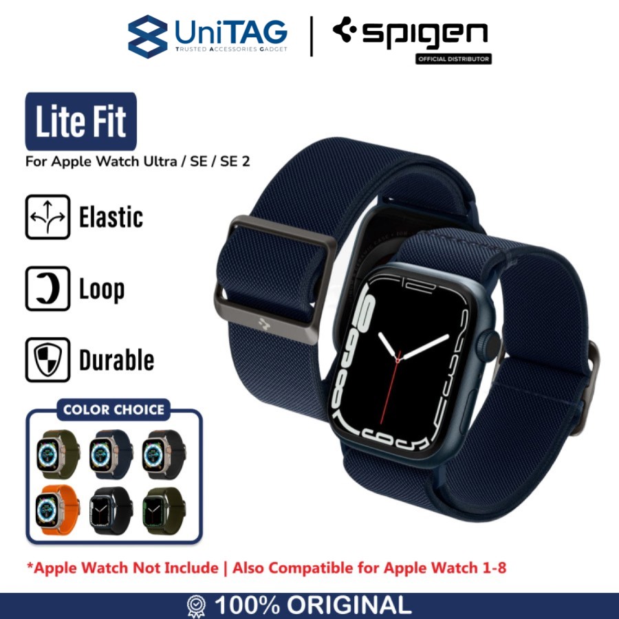 Spigen Apple Watch 49mm / 46mm / 45mm / 44mm / 42mm (Series 3 / 2 / 1) Strap Watch Lite Fit - Navy AMP02287