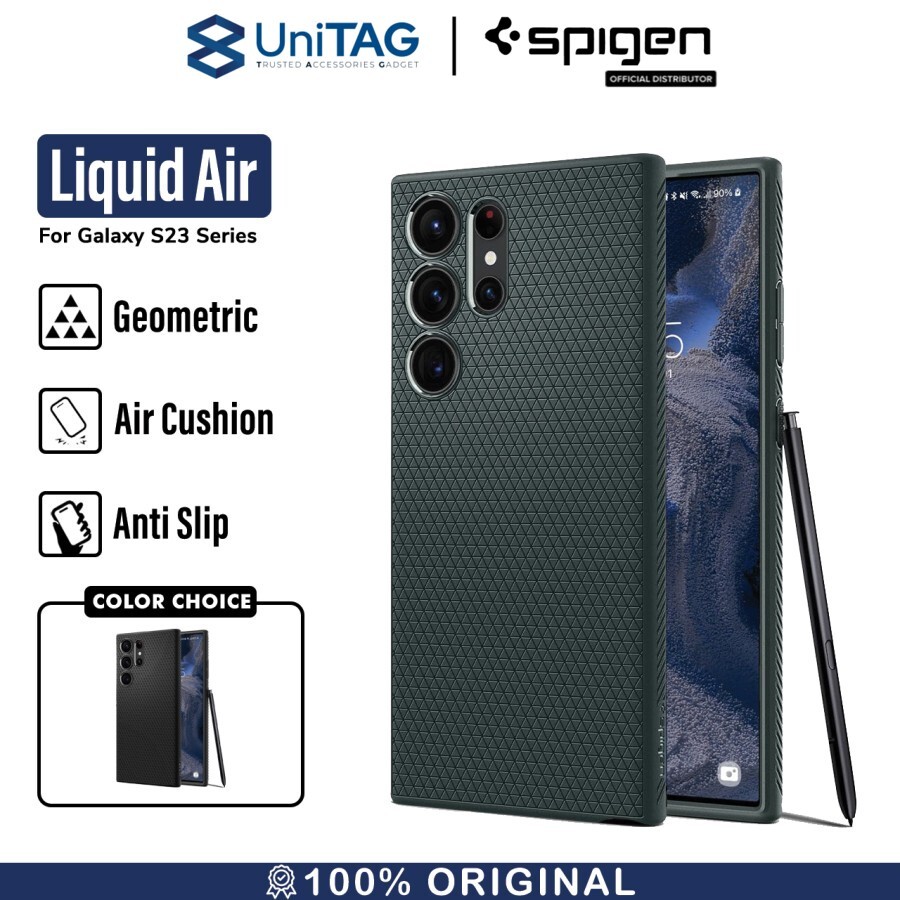 Spigen Galaxy S23 Ultra Case Liquid Air - Abyss Green ACS05615