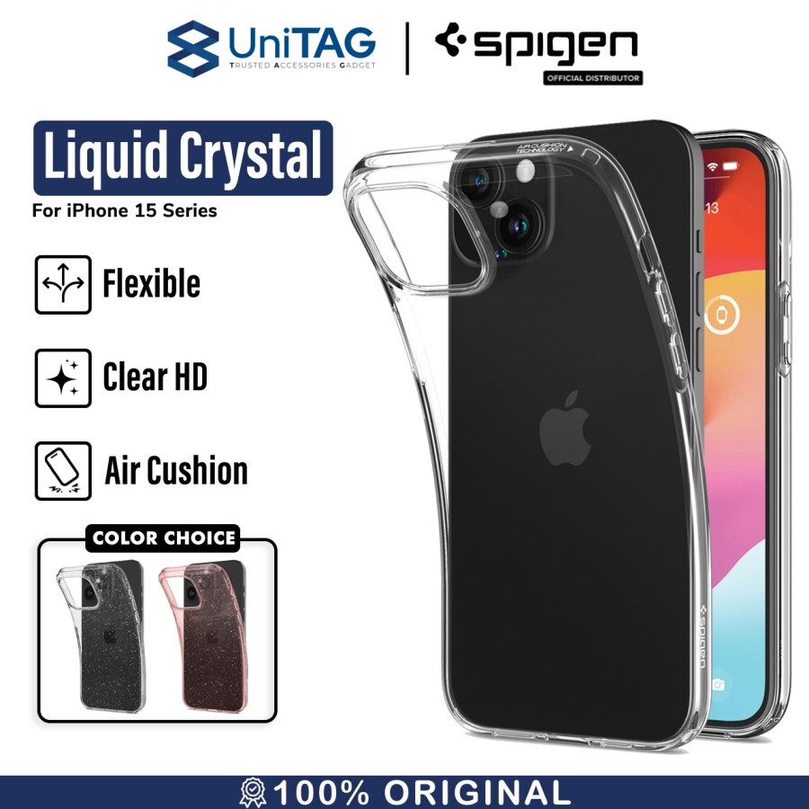 Spigen iPhone 15 Case Liquid Crystal - Crystal Clear ACS06786