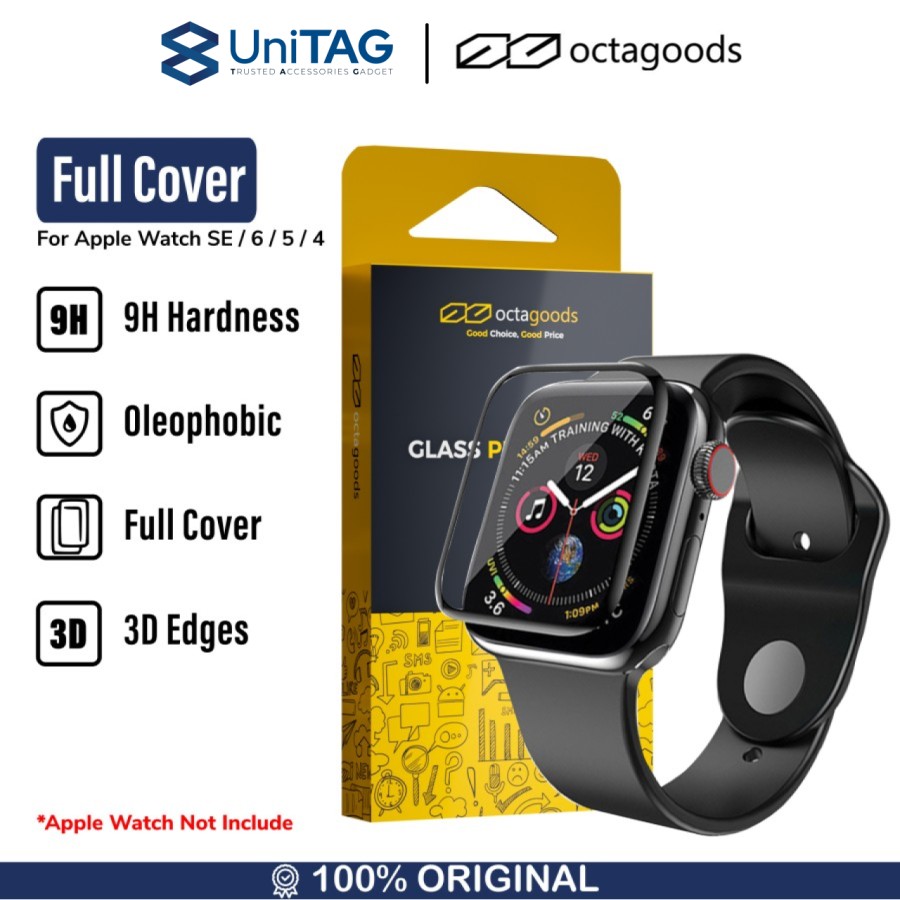Octagoods Apple Watch 44mm Tempered Glass 3D Full Cover - Clear PG3727