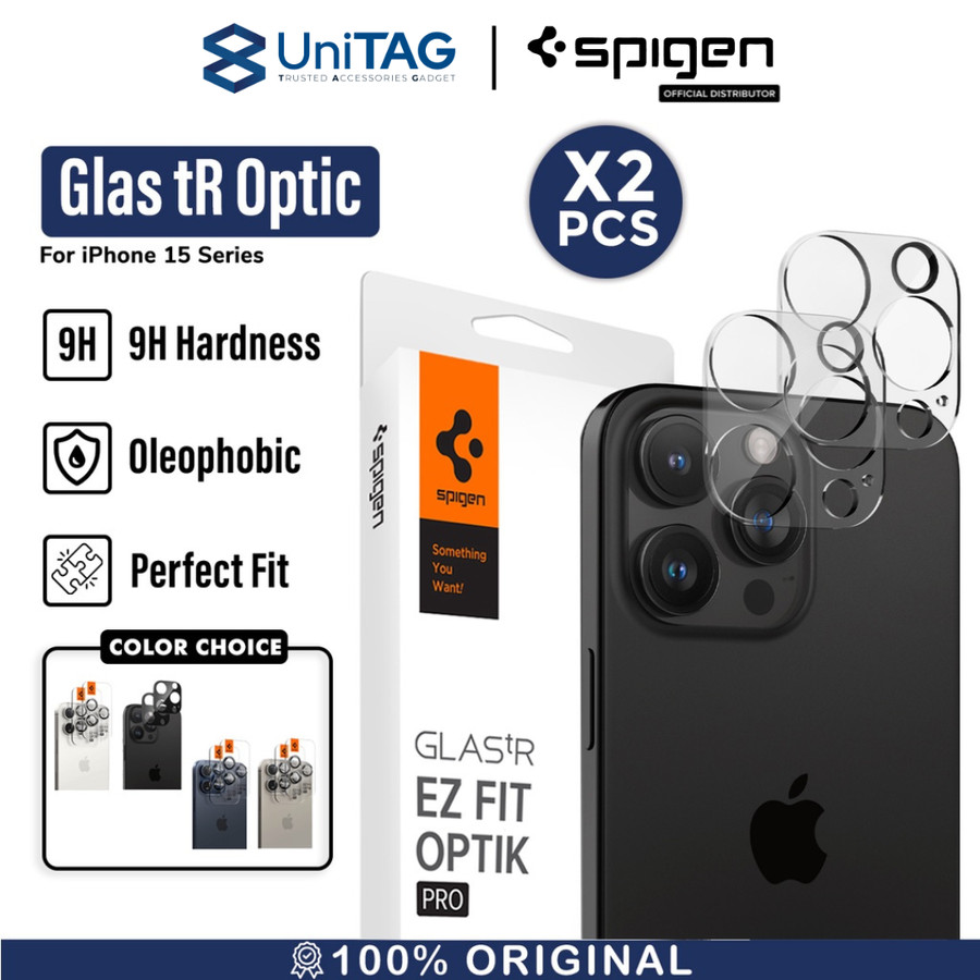 Spigen iPhone 15 Plus / 15 Camera Lens Protector 2 Pack GlastR Optik - Crystal Clear AGL06916