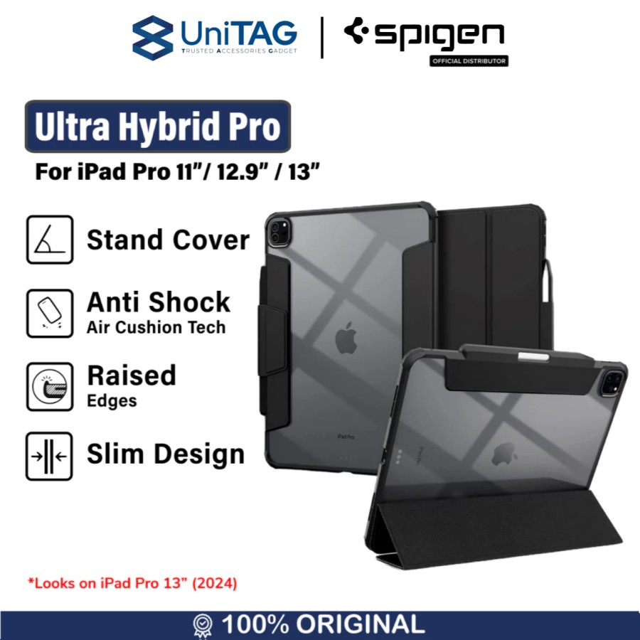 Spigen iPad Pro 11" (2022 / 2021 / 2020 / 2018) Case Flip Cover Ultra Hybrid Pro - Black ACS03655