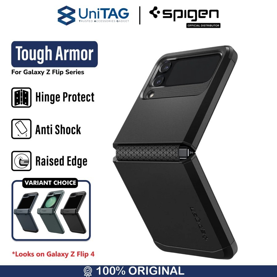 Spigen Galaxy Z Flip 3 Case Tough Armor - Black ACS03082