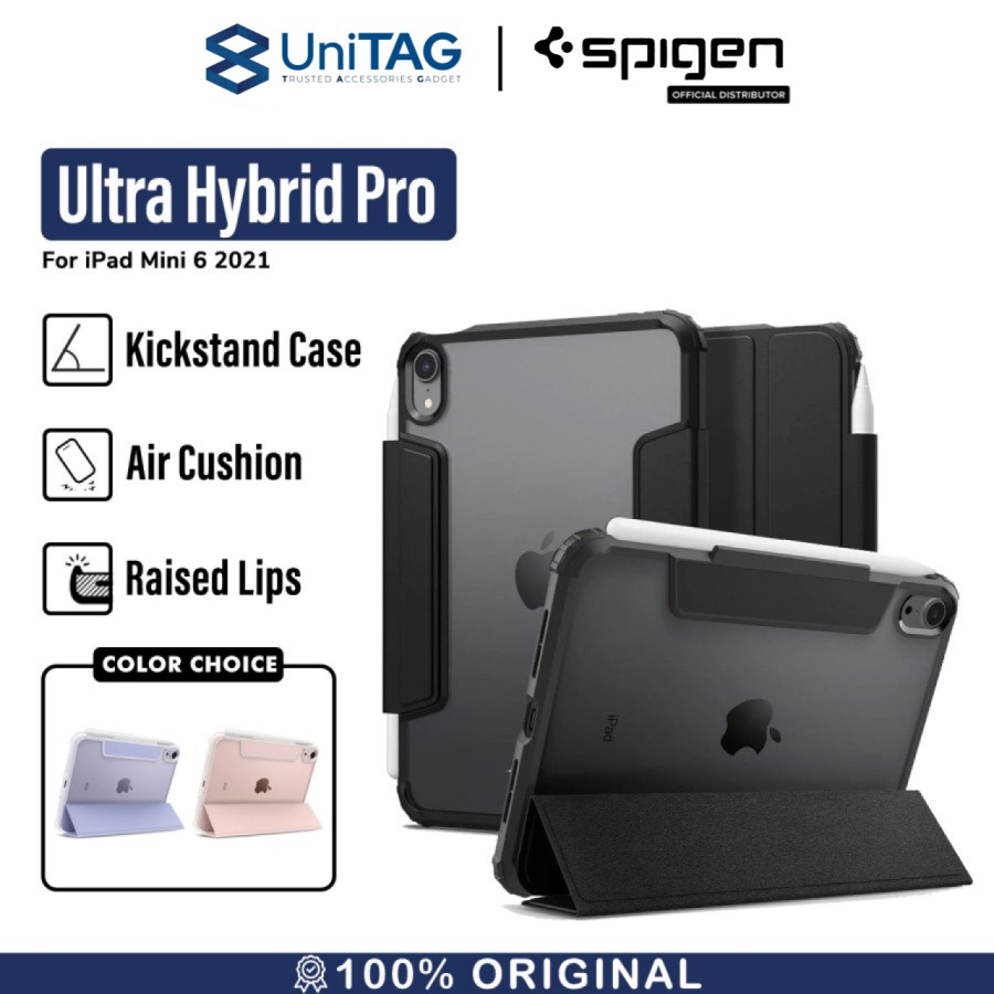 Spigen iPad Mini 7 / 6 Case Flip Cover Ultra Hybrid Pro - Black ACS03765