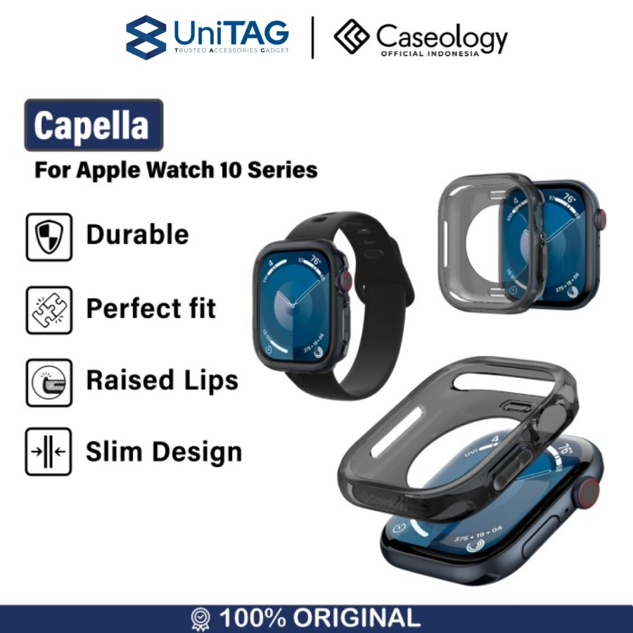 Caseology Apple Watch 10 (46mm) Case Capella - Clear Black ACS08612-1