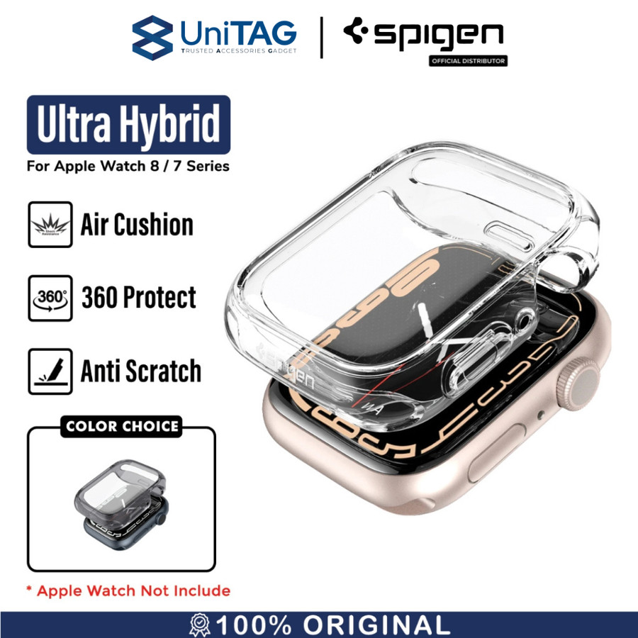 Spigen Apple Watch 45mm (Series 9 / 8 / 7) Case Ultra Hybrid - Crystal Clear ACS04611