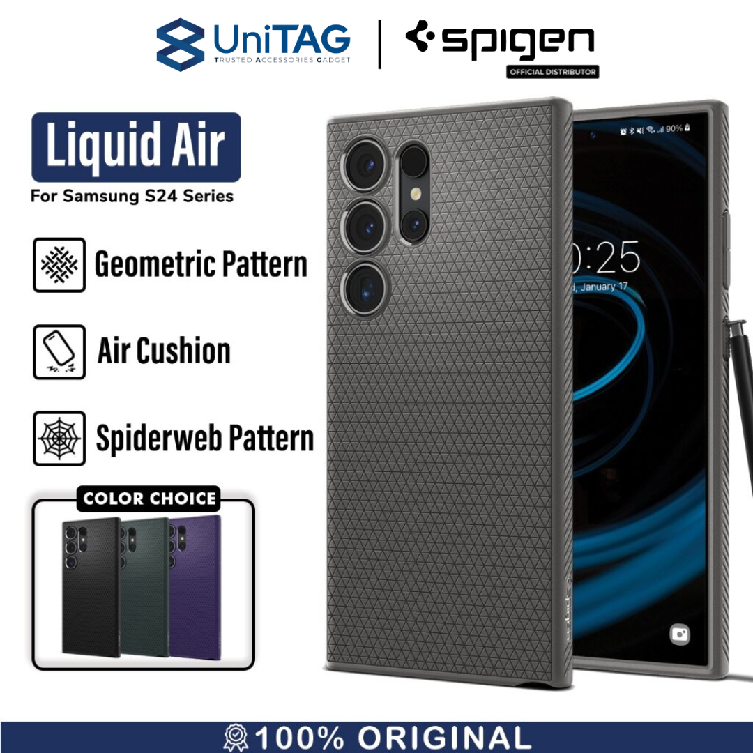 Spigen Galaxy S24 Case Liquid Air - Marble Grey ACS07450