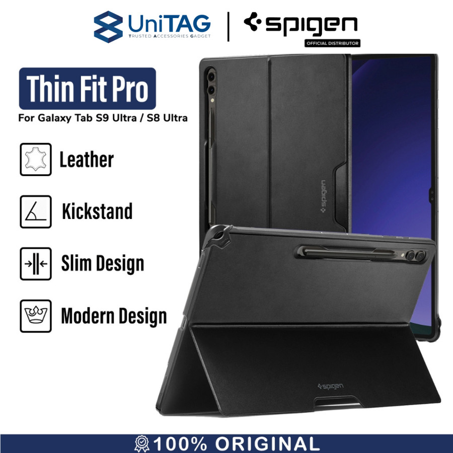 Spigen Galaxy Tab S10 Ultra / S9 Ultra / S8 Ultra Case Thin Fit Pro - Black ACS06834