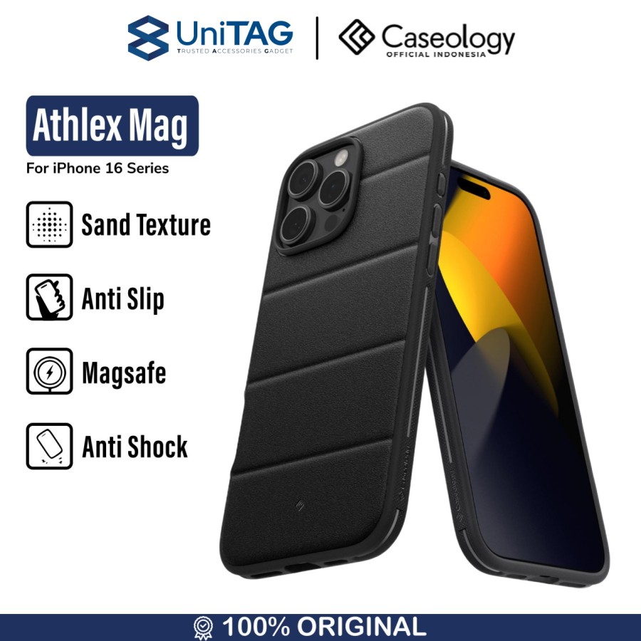 Caseology iPhone 16 Pro Max Case Magsafe Athlex Mag - Active Black ACS08046