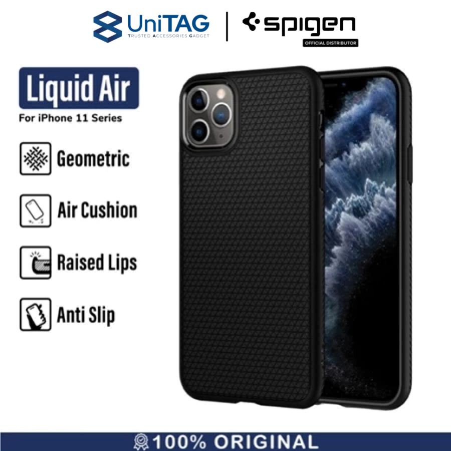 Spigen iPhone 11 Case Liquid Air - Matte Black 076CS27184