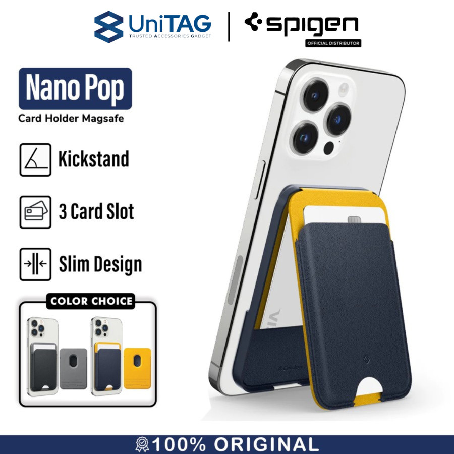 Caseology Card Holder Kartu Magsafe Stand Nano Pop - Blueberry Navy AFA05978