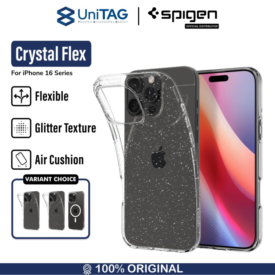 Spigen iPhone 16 Pro Max Case Crystal Flex - Crystal Clear ACS08025-1 (Offline SKU)