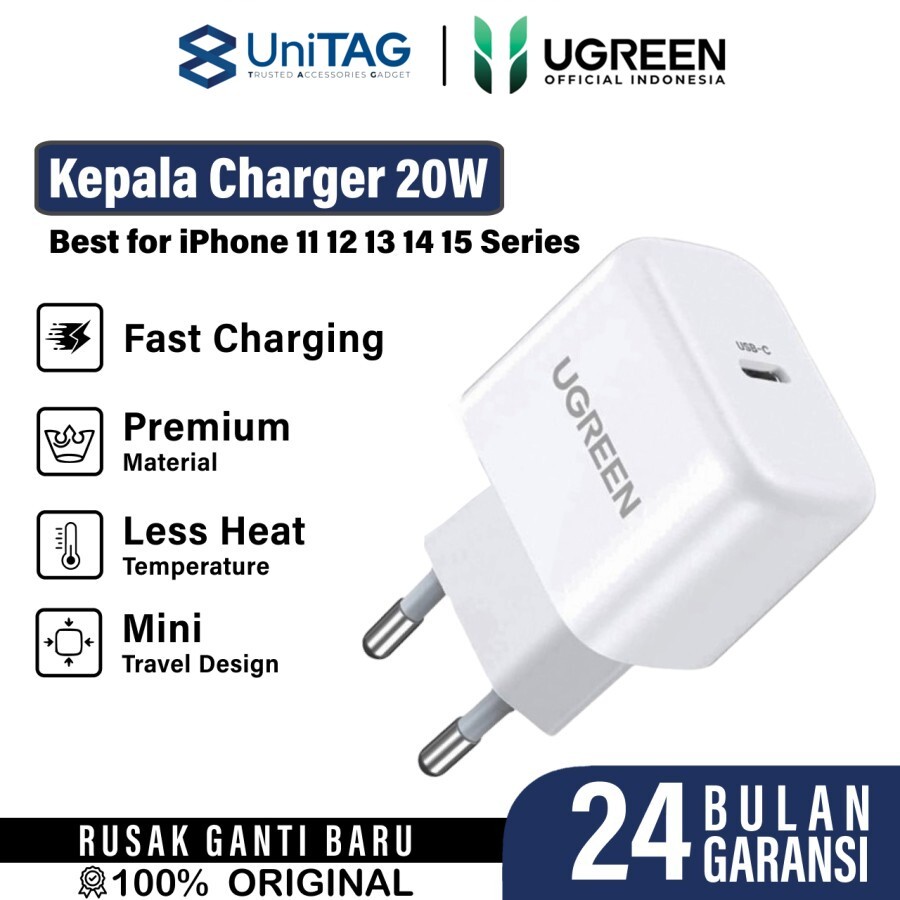 UGREEN Wall Charger Mini USB Type C 20W - White CD241 10220-1