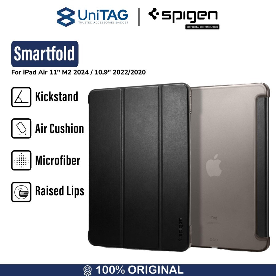 Spigen iPad Air 11" (2025 / 2024) / 10.9" (2022 / 2020) Case Smartfold - Black ACS02050
