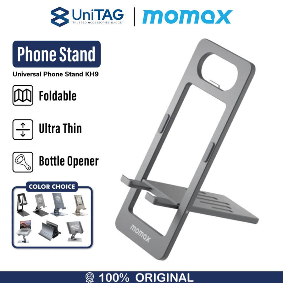 Momax Stand HP + Tablet Rotatable Fold Stand - Space Grey KH5E