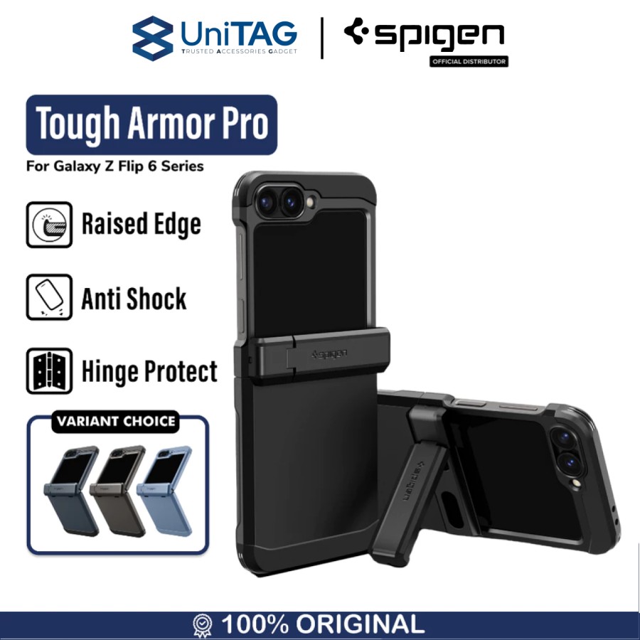 Spigen Galaxy Z Flip 6 Case Tough Armor Pro - Black ACS07849