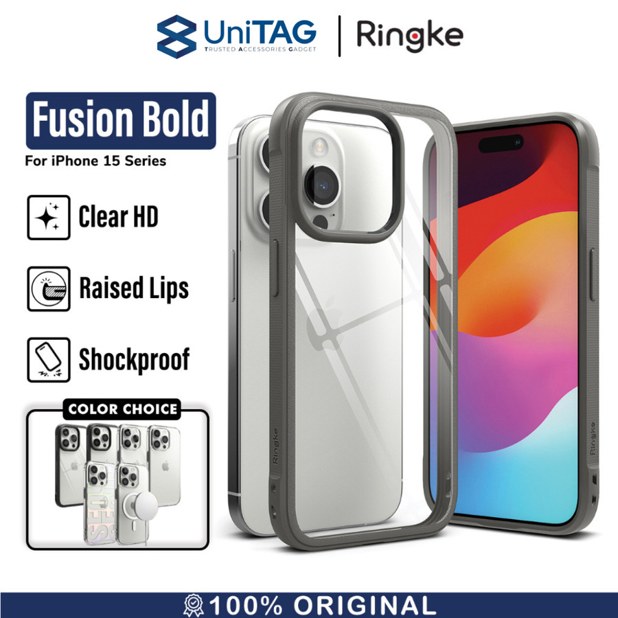 Ringke iPhone 15 Pro Case Fusion Bold - Gray FBD738E64