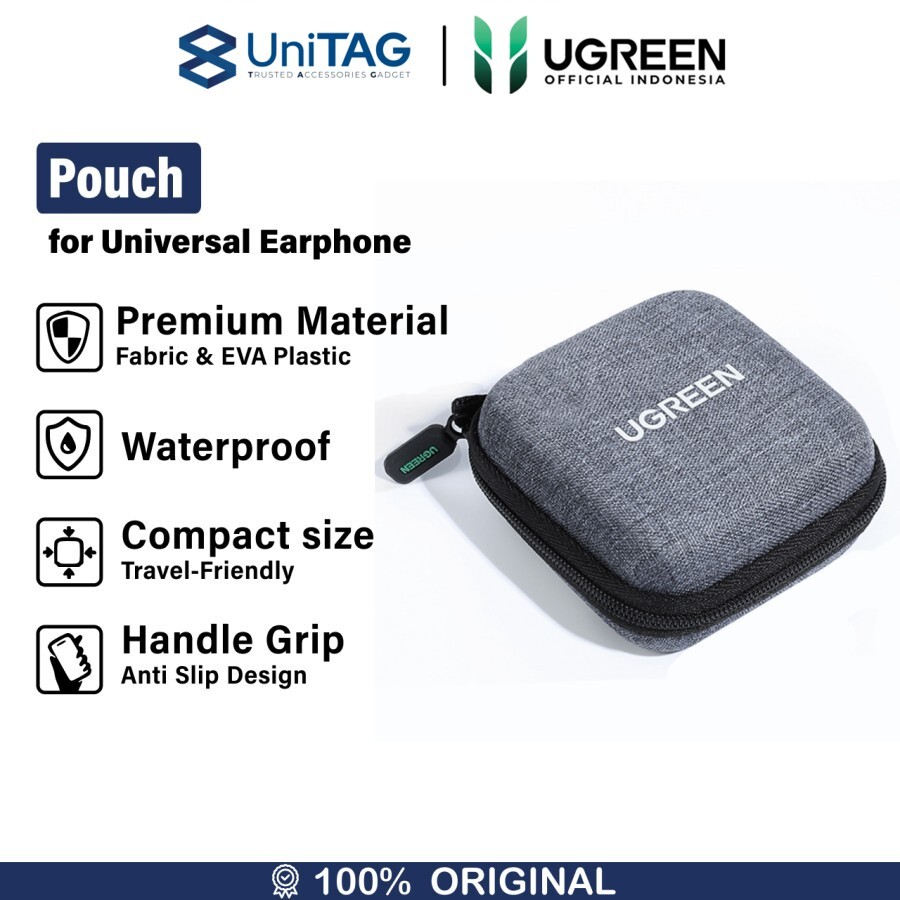 Tas Pouch Mini Cable / Earphone UGREEN Bag Hard Case EVA Waterproof