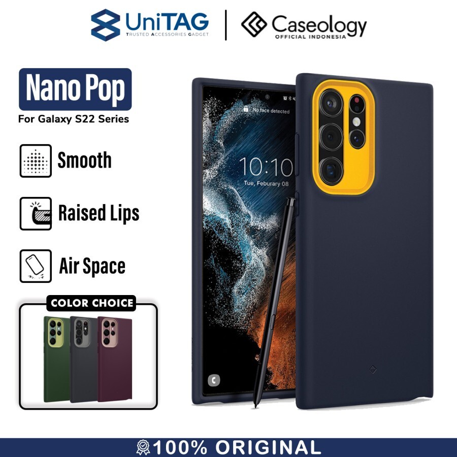 Caseology Galaxy S22 Ultra Case Nano Pop - Blueberry Navy ACS03938
