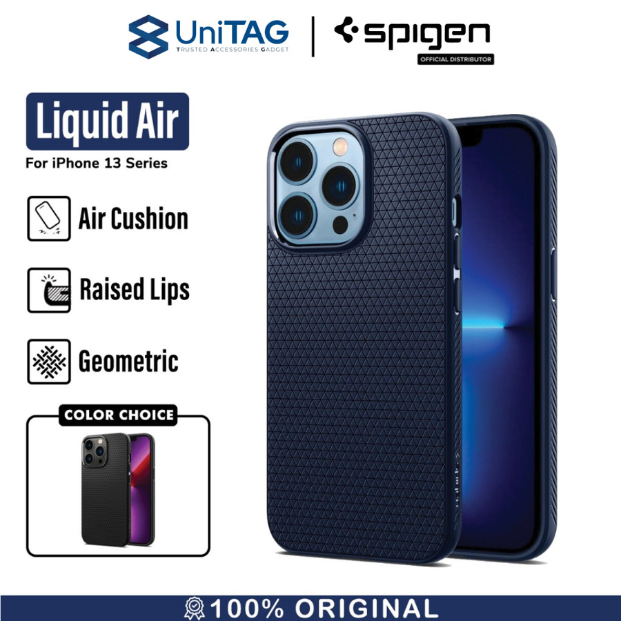 Spigen iPhone 13 Pro Max Case Liquid Air - Navy Blue ACS03202