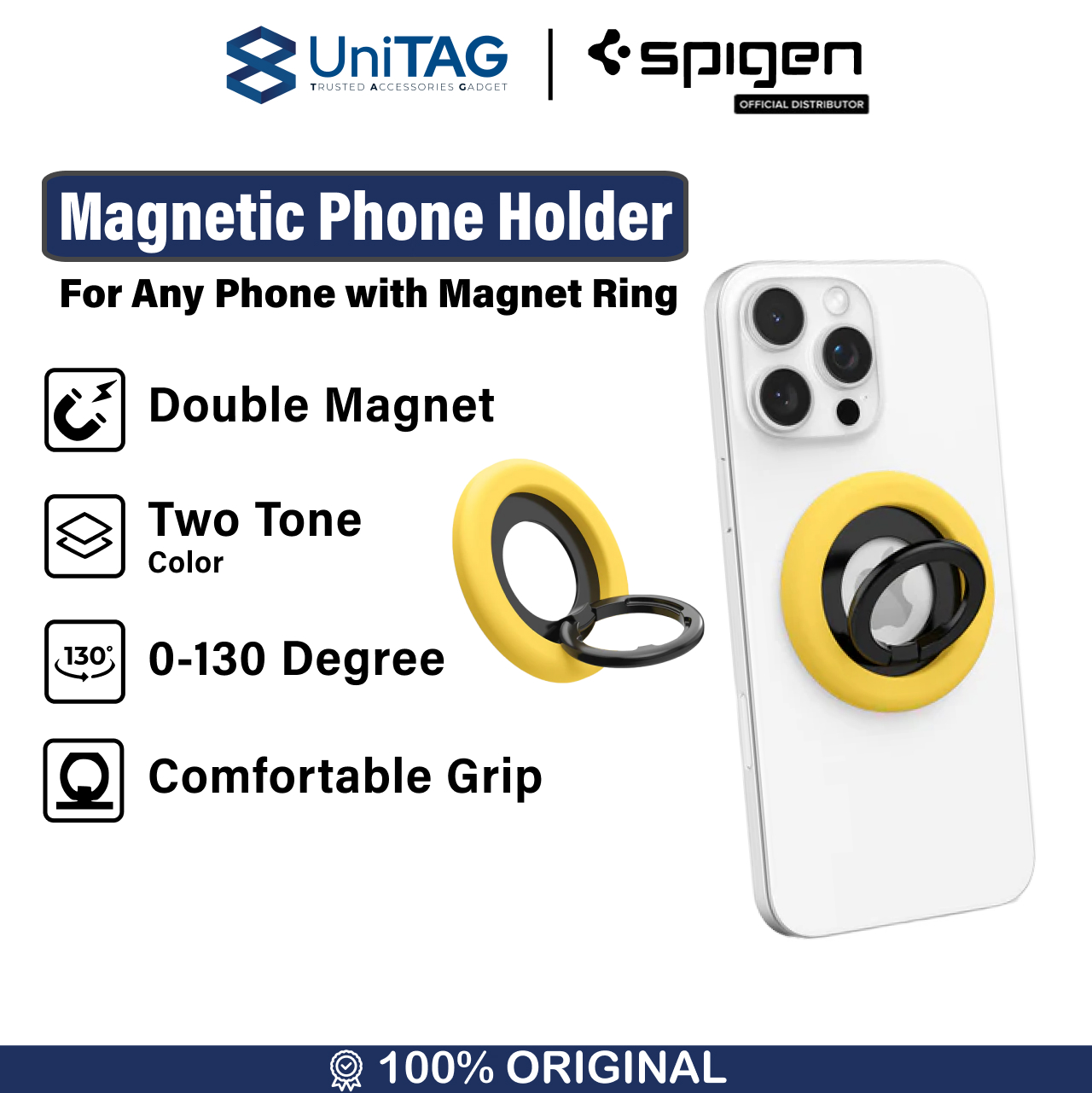 Spigen Magnetic Phone Holder Nano Pop MagFit - Mango Yellow AMP09027