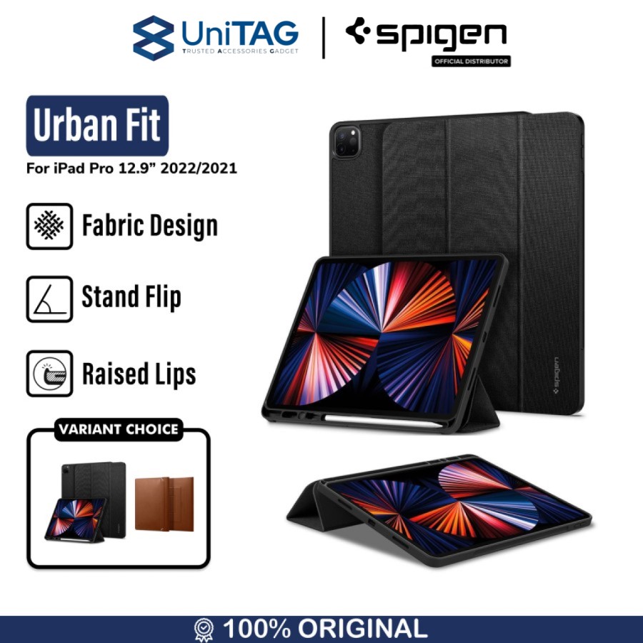 Spigen iPad Pro 12.9" (2022 / 2021) Case Flip Cover Urban Fit - Black ACS03434