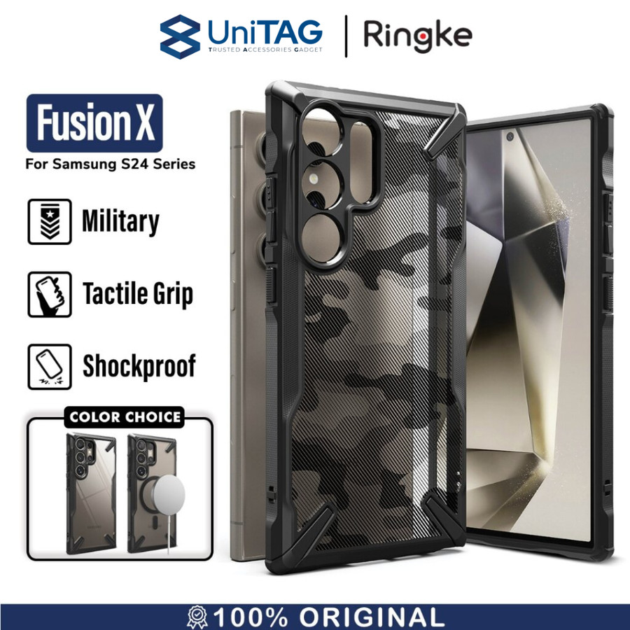 Ringke Galaxy S24 Ultra Case Fusion X Design - Camo Black FX797E73