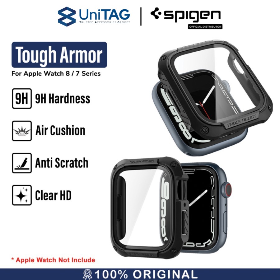 Spigen Apple Watch 45mm (Series 9 / 8 / 7) Case Tough Armor - Black ACS04183
