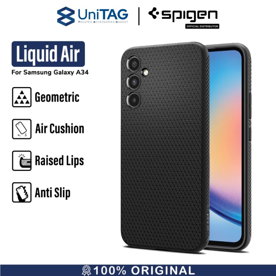 Spigen Galaxy A34 Case Liquid Air - Matte Black ACS05905