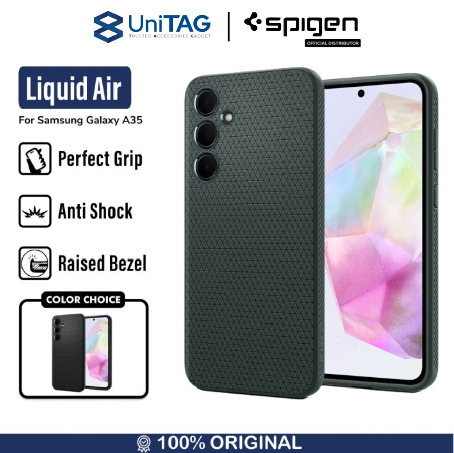 Spigen Galaxy A35 (2024) Case Liquid Air - Abyss Green ACS07520