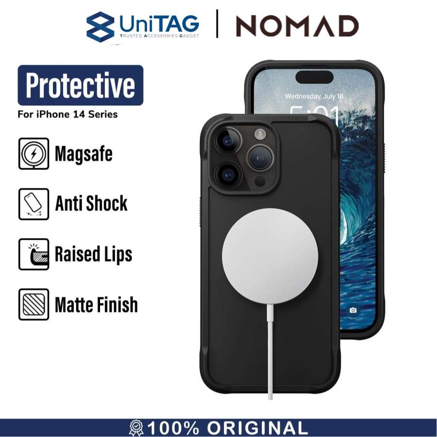 Nomad iPhone 14 Pro Max Case Rugged Case - Black NM01248385